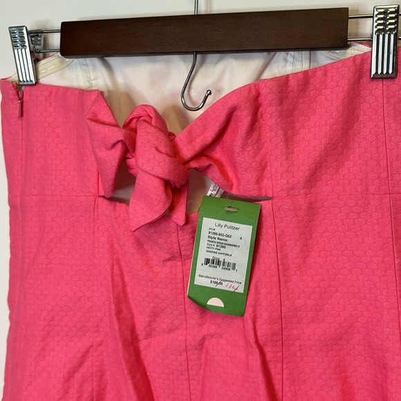 NWT LILLY PULITZER WOMENS FRANCO DANCING DAFFODILS STRAPLESS DRESS PINK SIZE 4 - Picture 5 of 9